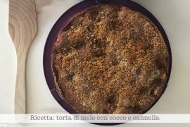 Torta di mele, cannella, cocco