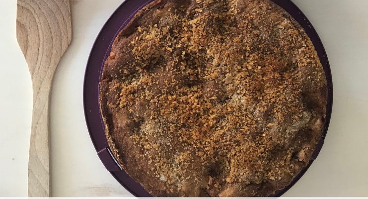 Torta di mele, cannella, cocco