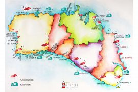 MAPA PLAYAS MENORCA INFINITA