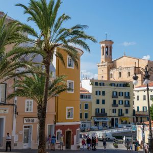 Mahon,/,Spain,28.09.2015.typical,Street,In,The,City,Of,Mahon