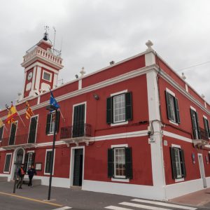 Es,Castell,spain-april,5,2013:traditional,Building,,British,Style,,Es,Castell,menorca,spain.